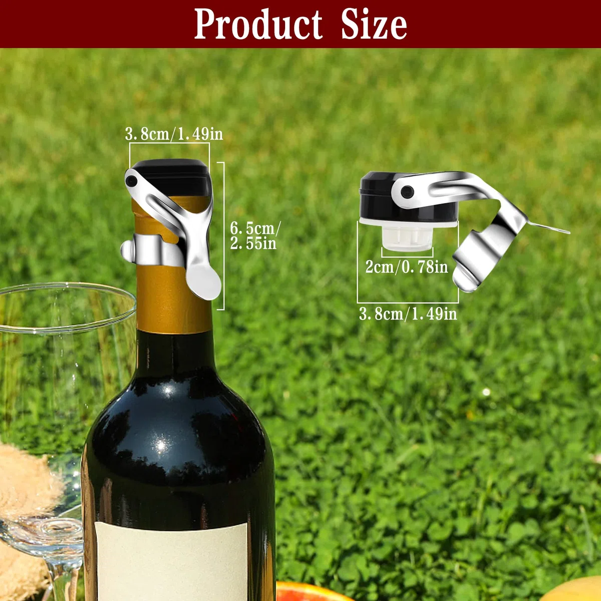 6 Tappi per Bottiglie Vino Spumante, Tappi Bottiglie Vino Tappo Per Spumante Tappo Per Vino In Acciaio Inox Buona Tenuta Mantieni Il Vino Fresco Tappo Champagne Per Sigillare Vino Spumante Champagne