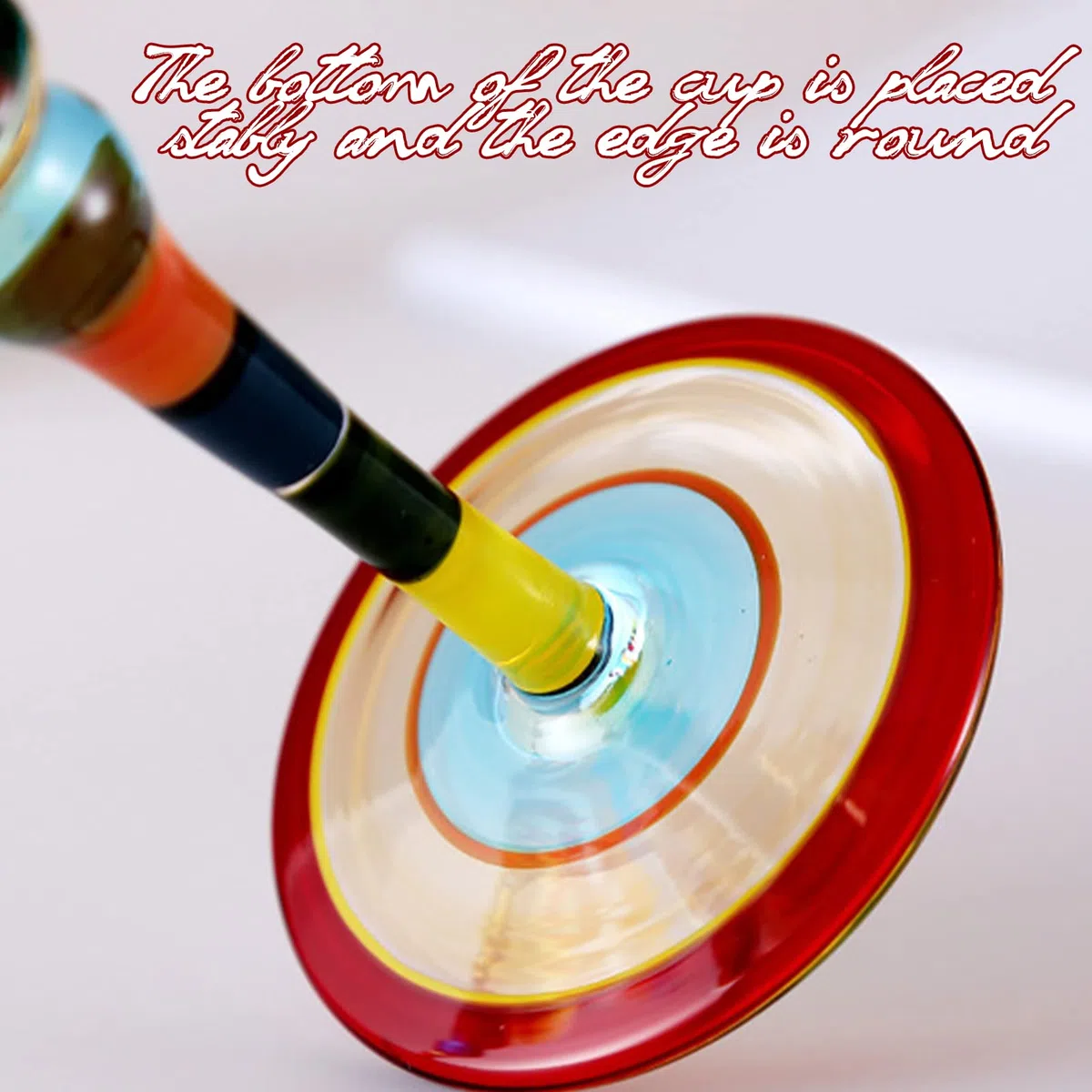 Vetro Margarita dipinto a mano 270ml bicchieri da cocktail per regalo di coppia, Margarita Party Color Stripe