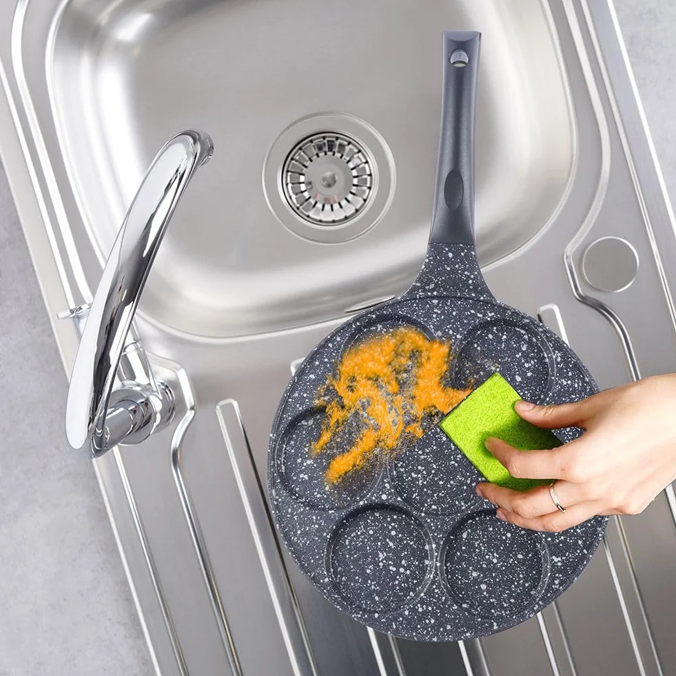 Orion - Padella per Gli Occhi Ø 27 cm, per Uova Fritte per 7 Uova, Padella per Crepe a Gas, per induzione, con Rivestimento Antiaderente
