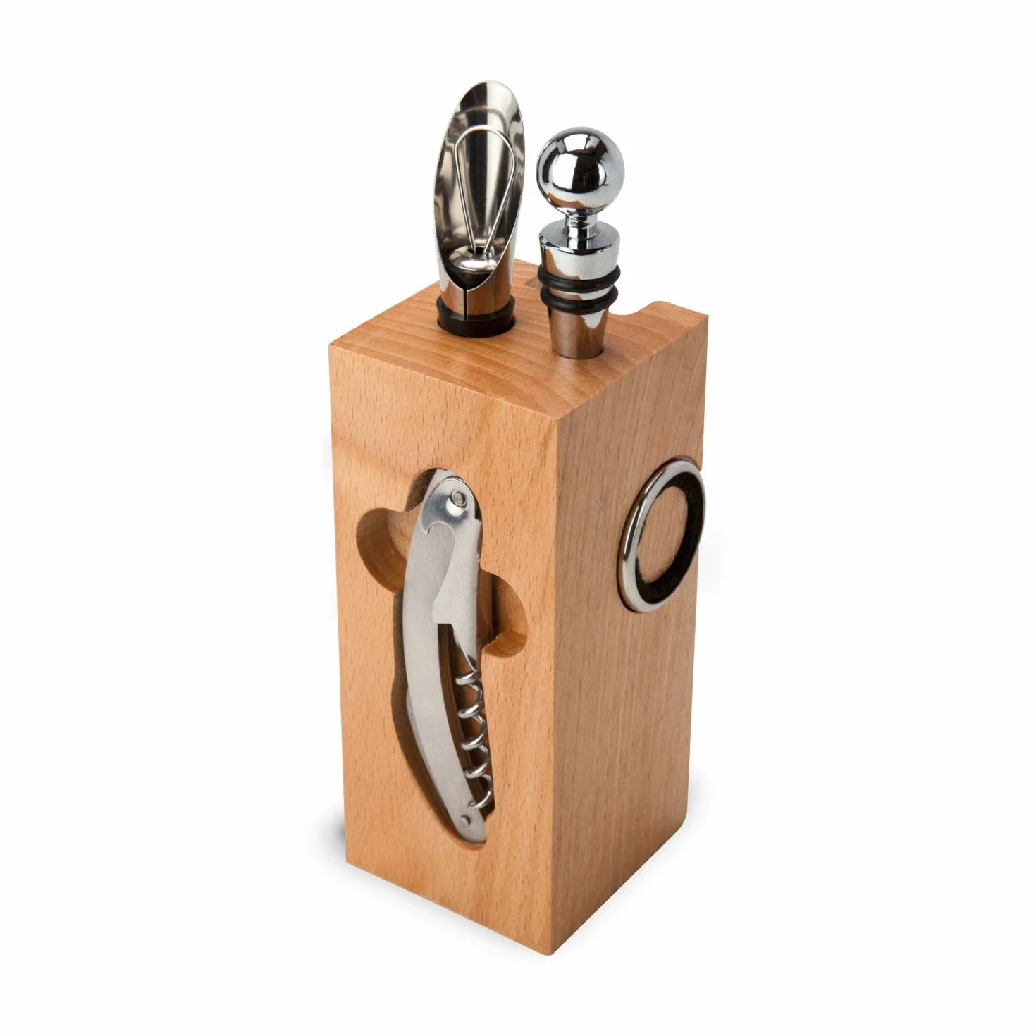 Rominox RX2113 - Accessori per vino, in legno di faggio