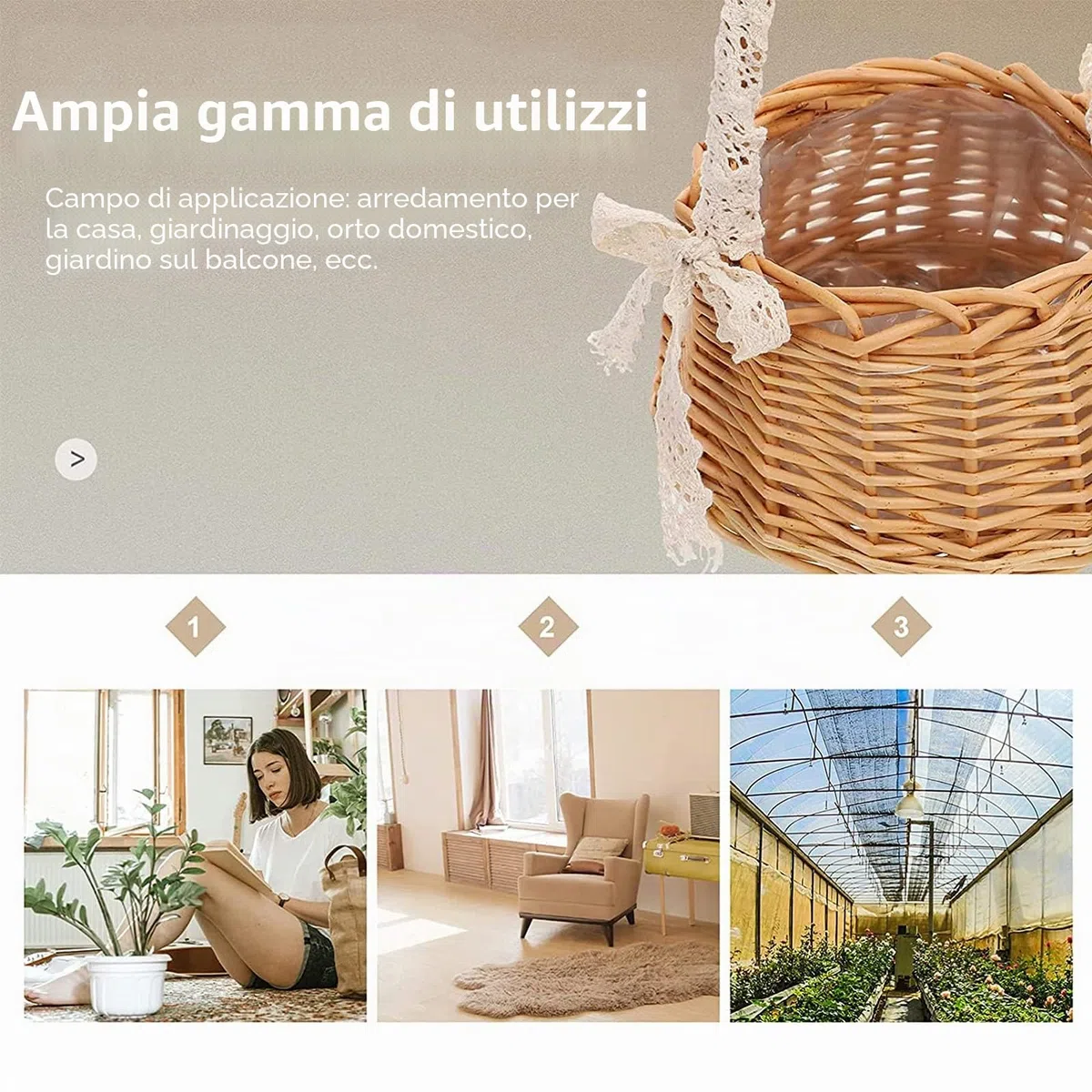 Cesto Di Vimini Per Fiori In Rattan Cestino Con Vaso Di Fiori Cesto Fatto a Mano Cestini Per Matrimoni Per La Decorazione Della Tavola Di Nozze Decorazione In Stile Country