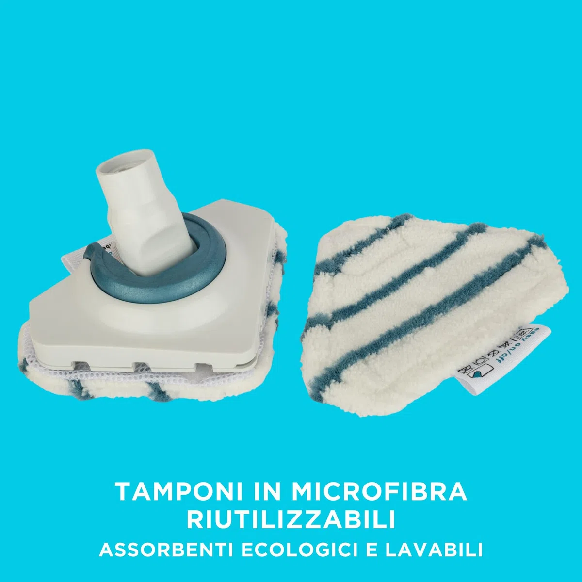 BLACK+DECKER Pulitore per superfici con testa a delta per scopa a vapore con 2 panni in microfibra, FSMHDA-XJ