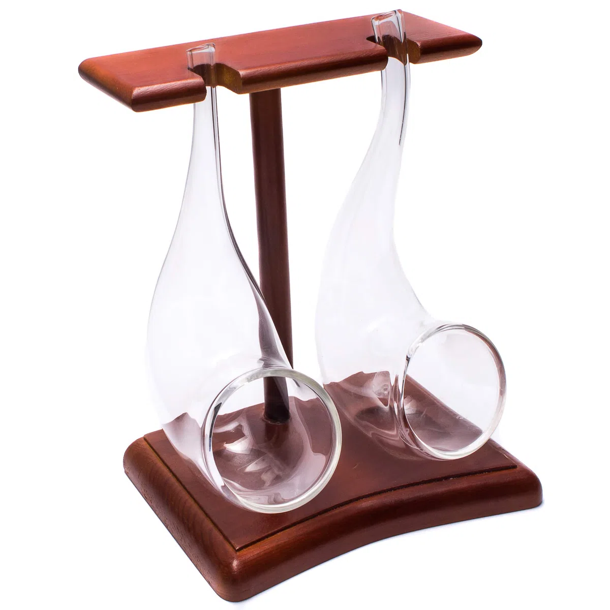 brandy pipe Sorseggiando occhiali set con espositore in legno 75 ml – Confezione da 2