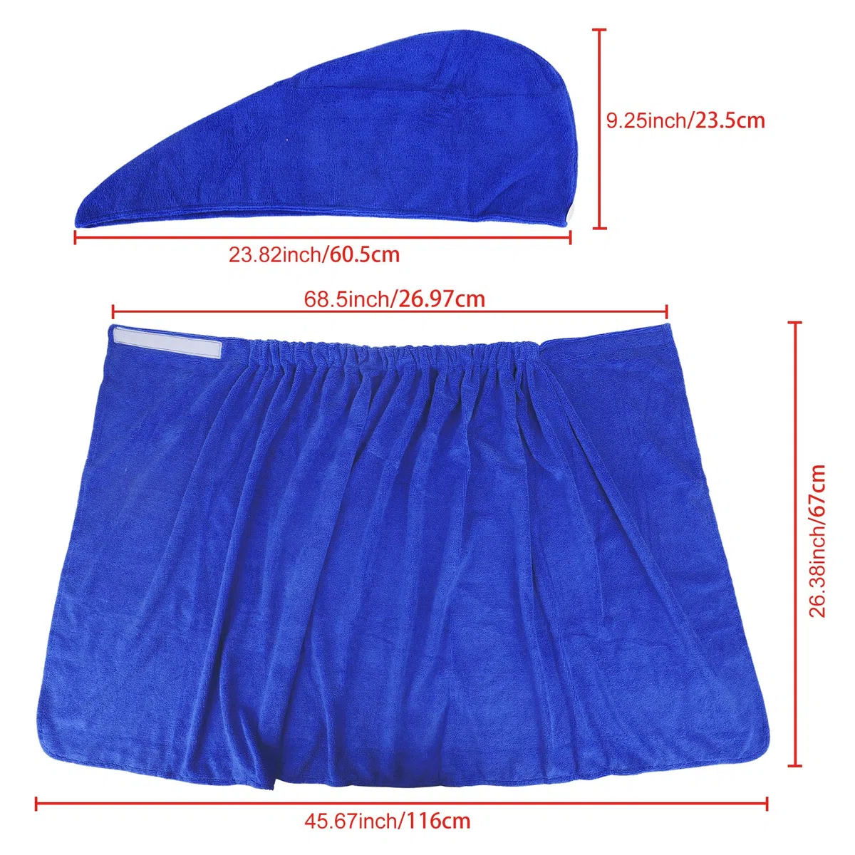 YJZQ Kilt da sauna da donna con asciugamano per capelli, set di asciugamani per sauna, accappatoio con chiusura in velcro ed elastico per spa, doccia e bagno