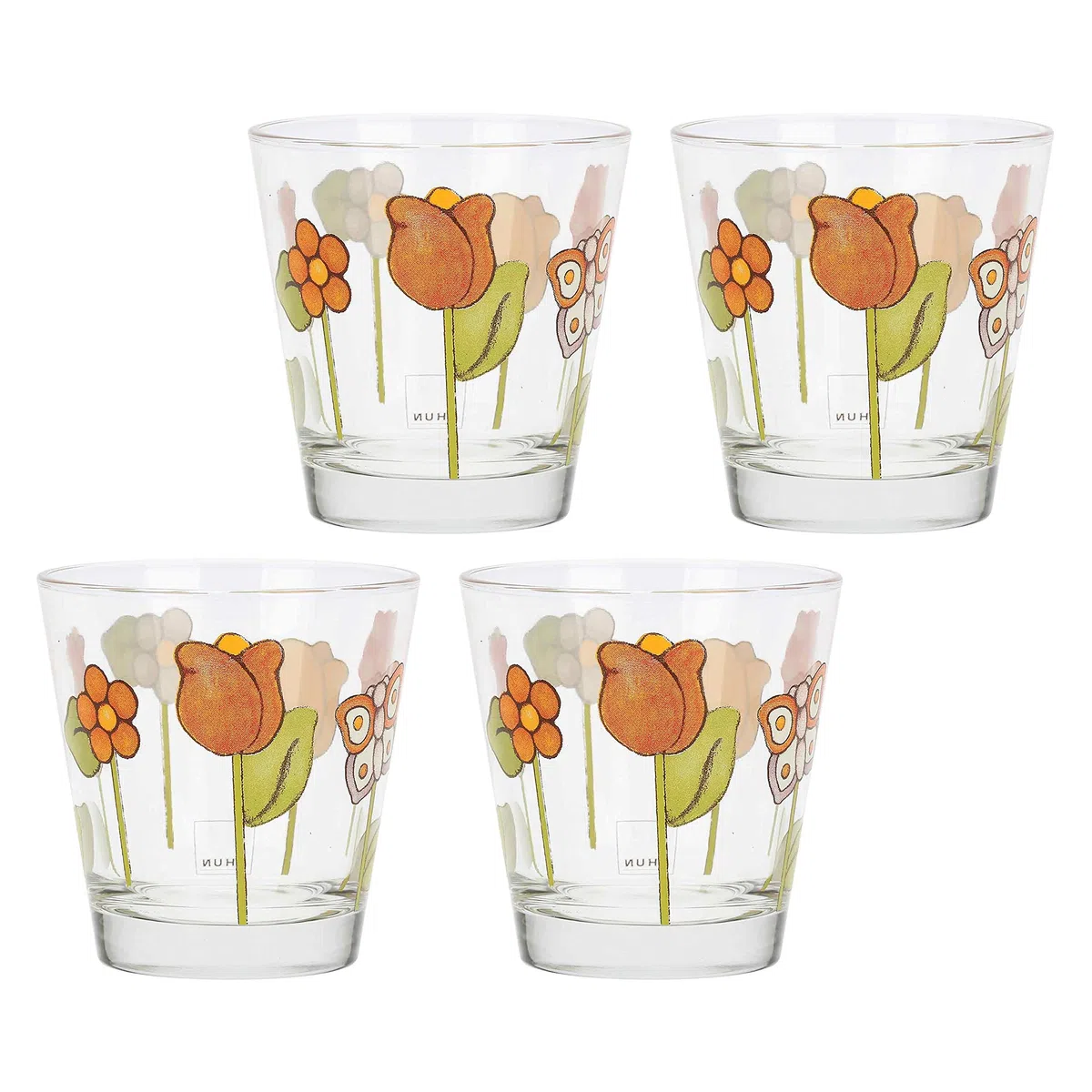 THUN - Set quatto Bicchieri Happy Country