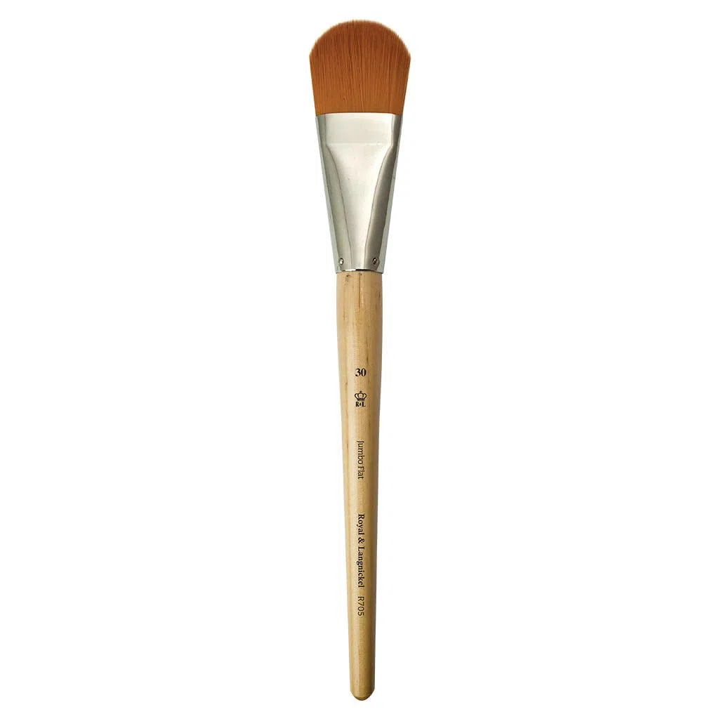 Royal & Langnickel RYL Jumbo Brush Med Gold Taklon Filbert 50