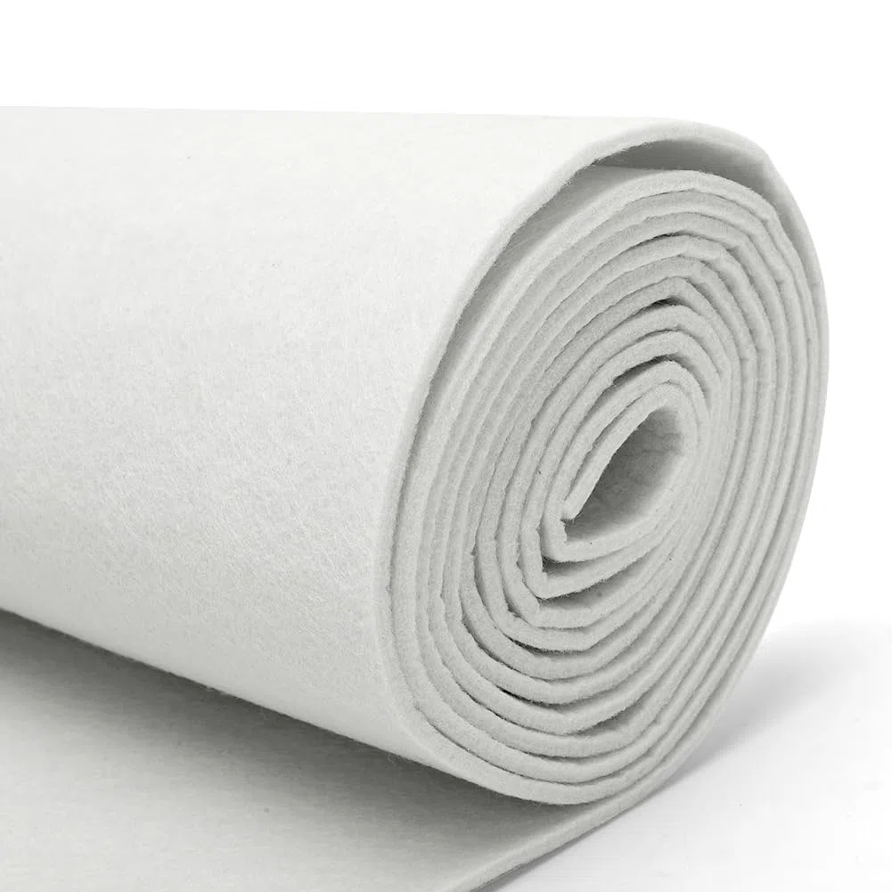 Rotolo di Feltro Bianco 40 cm x 250 cm, Spessore 3 mm, Tessuto Feltro Pannolenci Tinta Unita, Materiale Durevole per Scatole, Borse, Tovagliette Antiscivolo, Non Sbiadisce