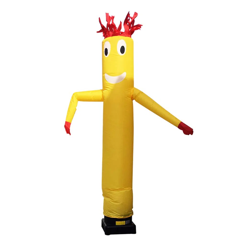 Pupazzo gonfiabile Sky Puppet Dancer – divertente e pazzo agitatore, tubo gonfiabile per pubblicità di festival (senza ventilatore) (giallo, 3 m)