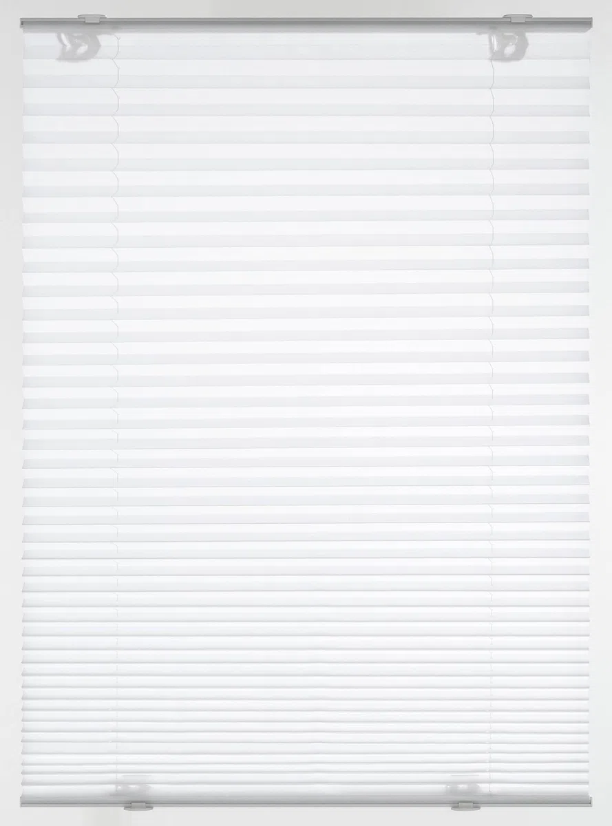Gardinia Tenda Plissettata Solo con Ventose, Tenda Pieghevole Opaca, Parti per Il Montaggio Incluse, 2 Binari in Alluminio, Bianco, 60 x 130 cm (LxH)