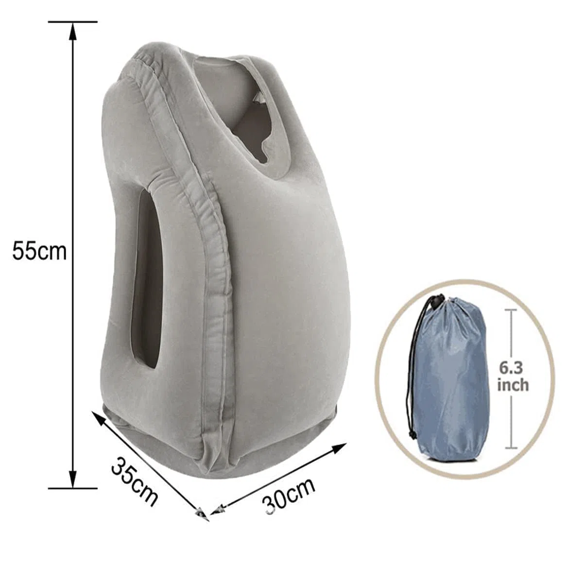 Cuscino da viaggio portatile, Cuscino cervicale per aereo, Cuscino da viaggio ergonomico, Cuscino da viaggio Supporto poggiatesta, cuscino da campeggio per ufficio, escursionismo all'aperto