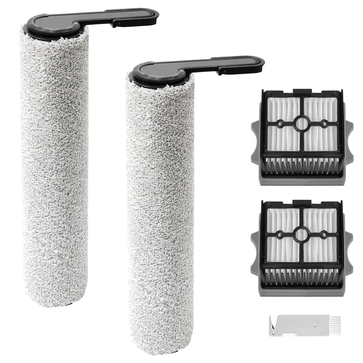 Parti di Ricambi per Tineco Floor One Stretch S6/ Switch S6/ S7 Stretch Ultra/ S6 stretch lite/ S9 Artist, Kit di 2 Spazzole a Rullo, 2 Filtro, 1 Spazzola di Pulizia