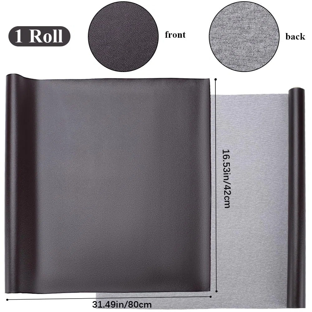 CRASPIRE 31.5 x 16.5 Panno per Libri in Finta Pelle Marrone per Rilegatura di Libri A3-A8 Superficie Liscia in PU Rivestimento Base in Tessuto Non Tessuto Rivestito in Poliuretano Protezione