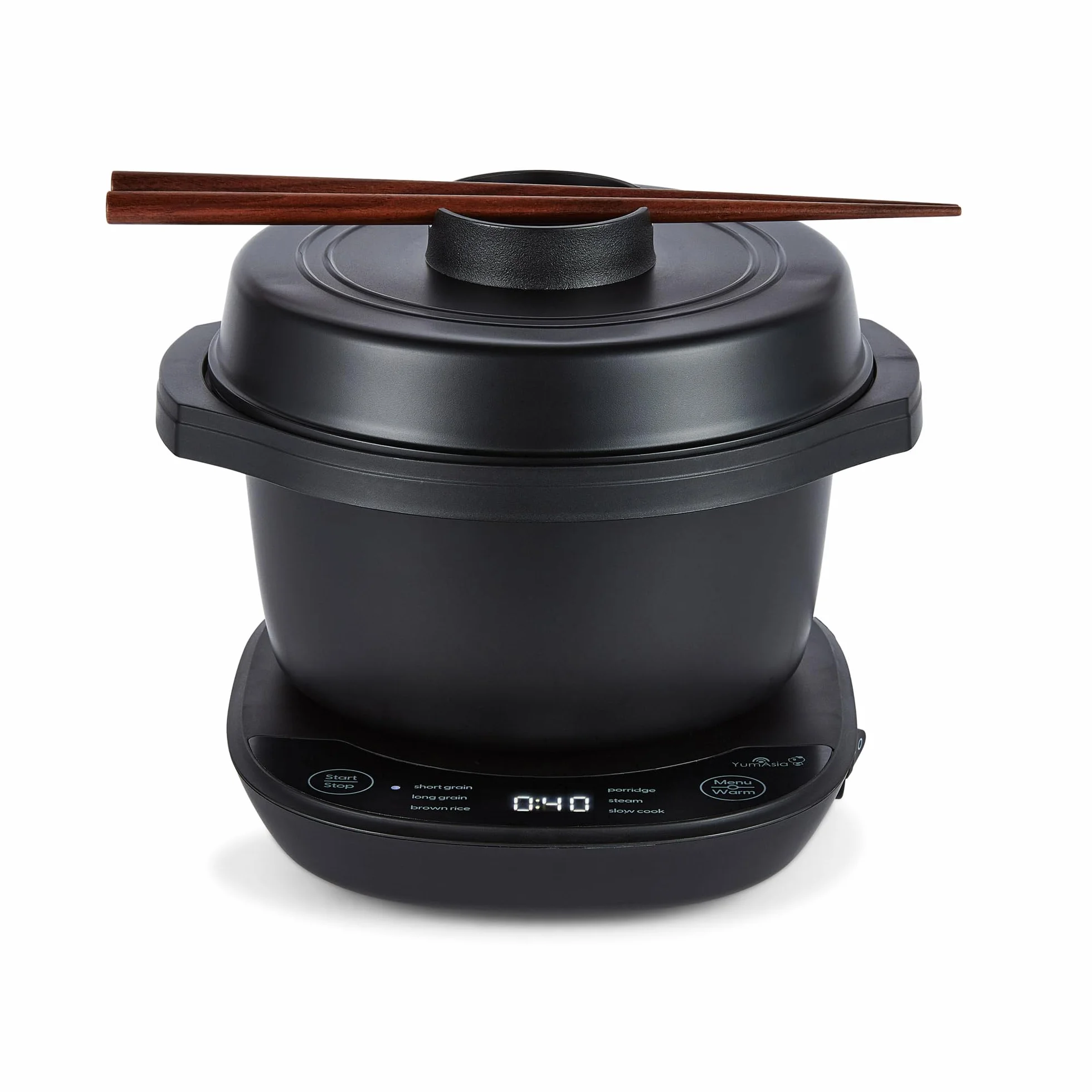 Yum Asia Kotori Mini cuociriso Donburi con logica fuzzy avanzata, ciotola in ceramica ninja (1 tazza, 0,18l), 3 funzioni di riso, 3 funzioni multicooker, indicatore LED, 220-240V (Antracite/nero)