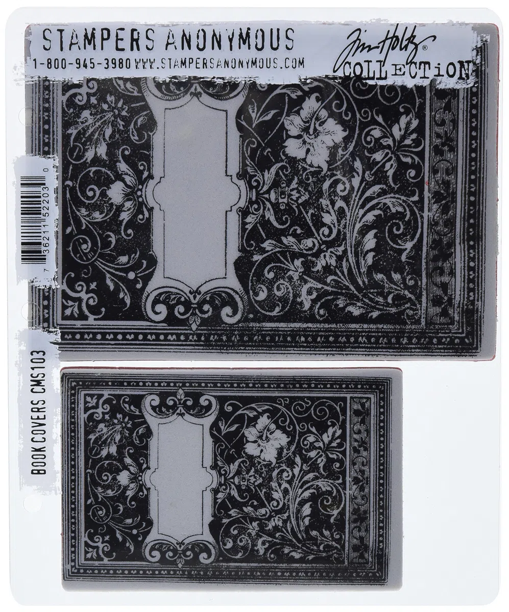 Tim Holtz Set Timbro di Gomma 7" x 8.5", Book Cover