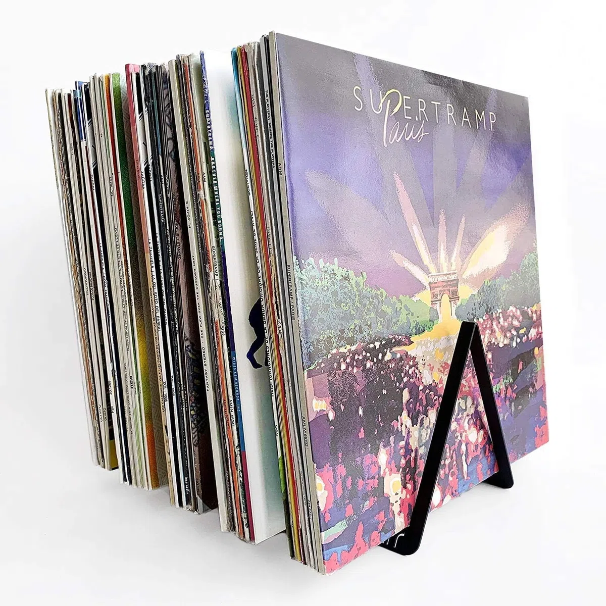 Supporto espositore per 50 dischi in vinile (Nero).