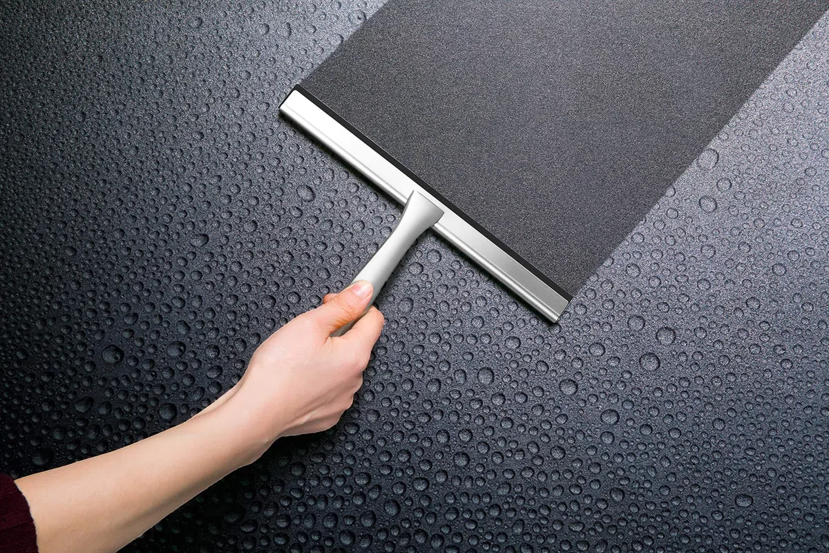 Estrattore Doccia Esclusivo in Acciaio Inox | Vasca Bagno Doccia Tergicristallo Finestra Lavavetri Staffa Supporto WC Tergicristallo (Acciaio Inossidabile (Spazzolato))