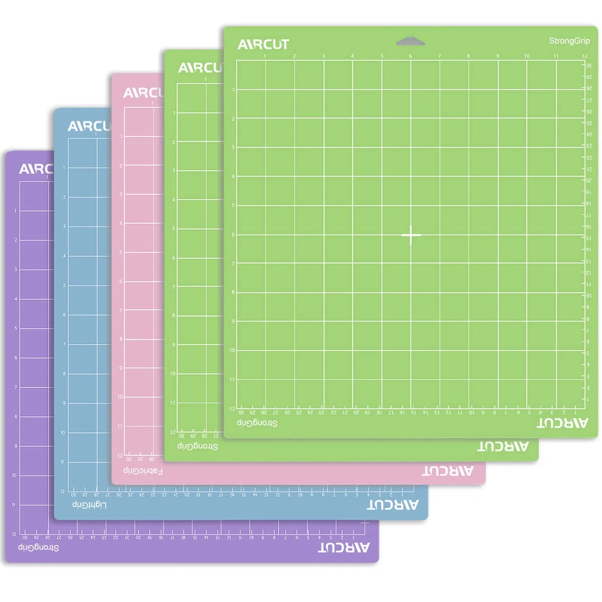 AIRCUT Tappetino da taglio per Cricut Maker/Explore Air 2/Air/One, 30,5 x 30,5 cm (confezione da 5, multicolore, 30,5 x 30,5 cm)