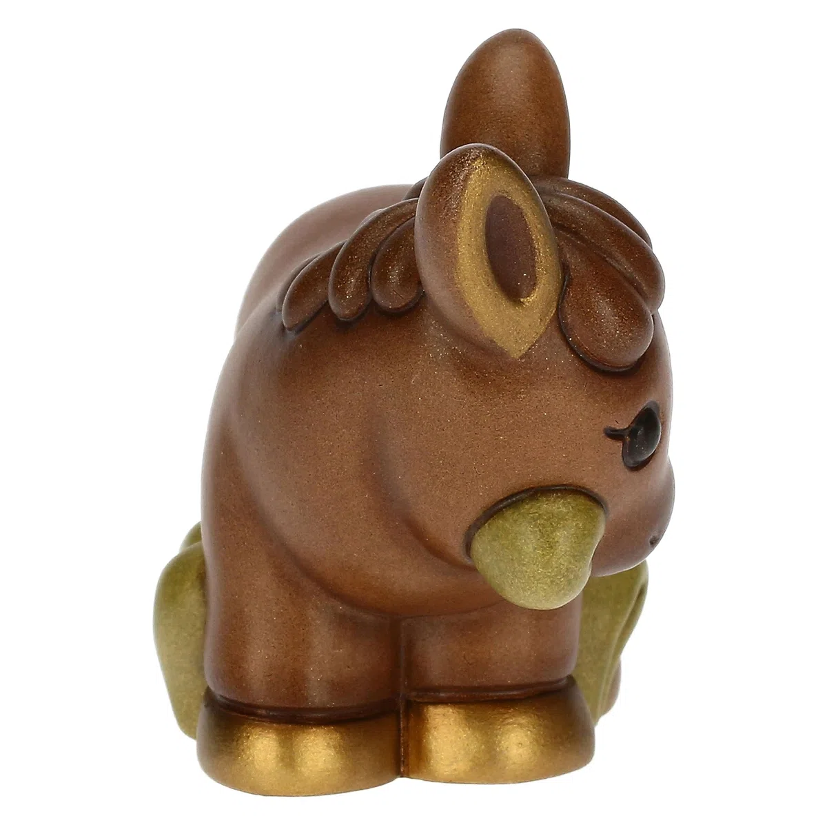 THUN - Mulo in Ceramica Decorata a Mano, Linea Presepe Classico, Decorazioni Natale Casa, 6.8x4x5.7 cm h
