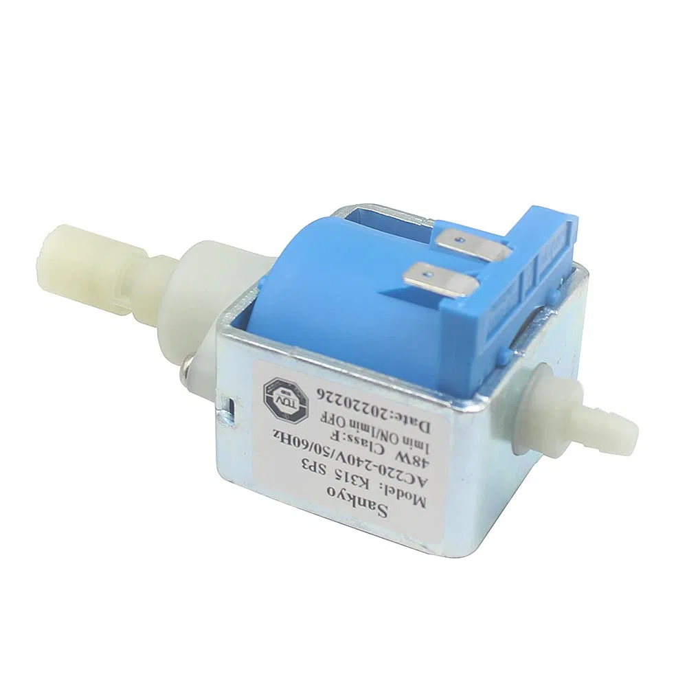 Sankyo - Pompa elettromagnetica per acqua calda K315 SP4, AC 220-240 V, 48 W, 15 bar, per macchine da caffè/stazioni di vapore/apparecchiature per fumo, ecc