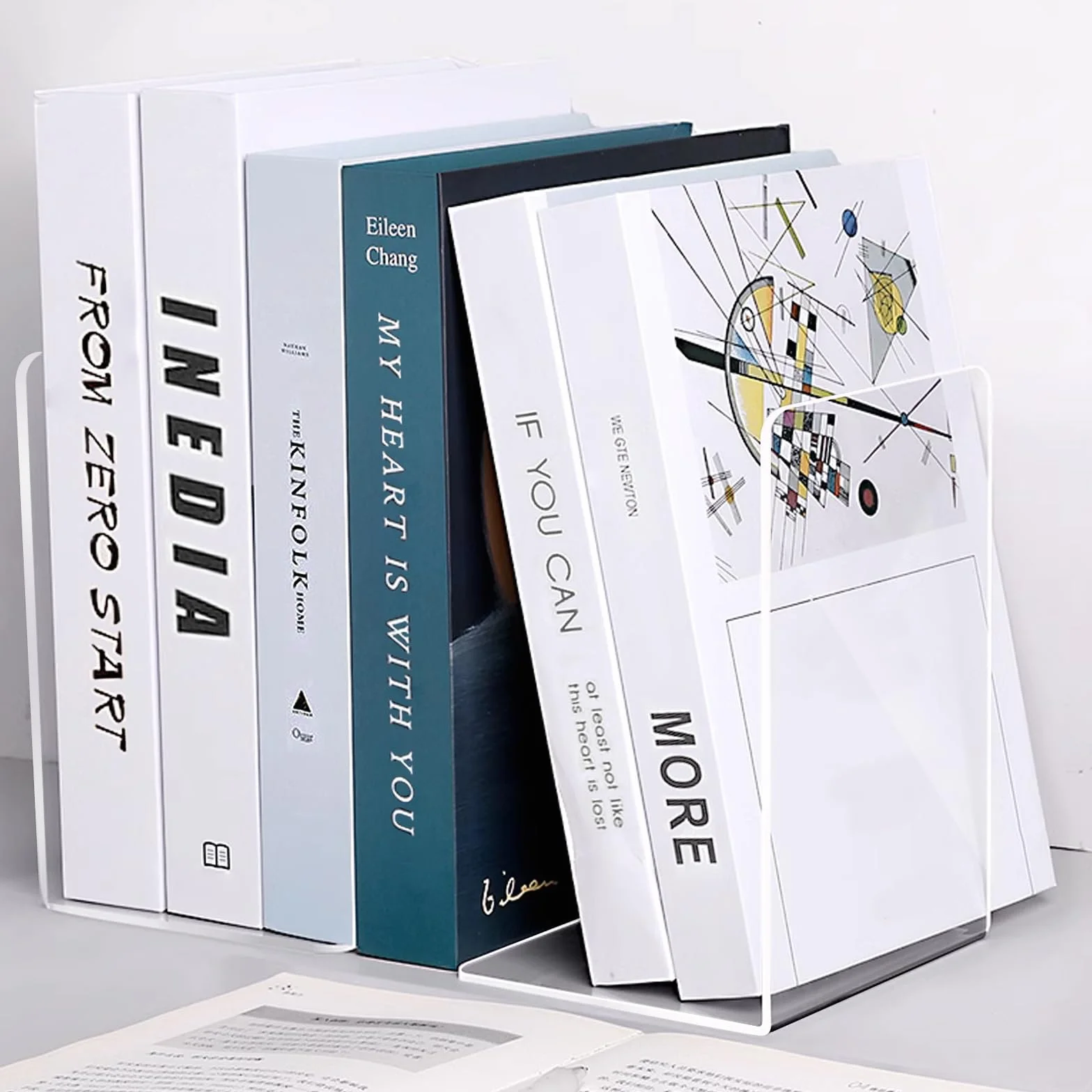 Fermalibri,Supporto per Libri Trasparente in Acrilico,Supporto per Merci Come fermalibri e Supporto,espositore per libro in acrilico per Casa, Biblioteca, Scuola, Studenti Regalo