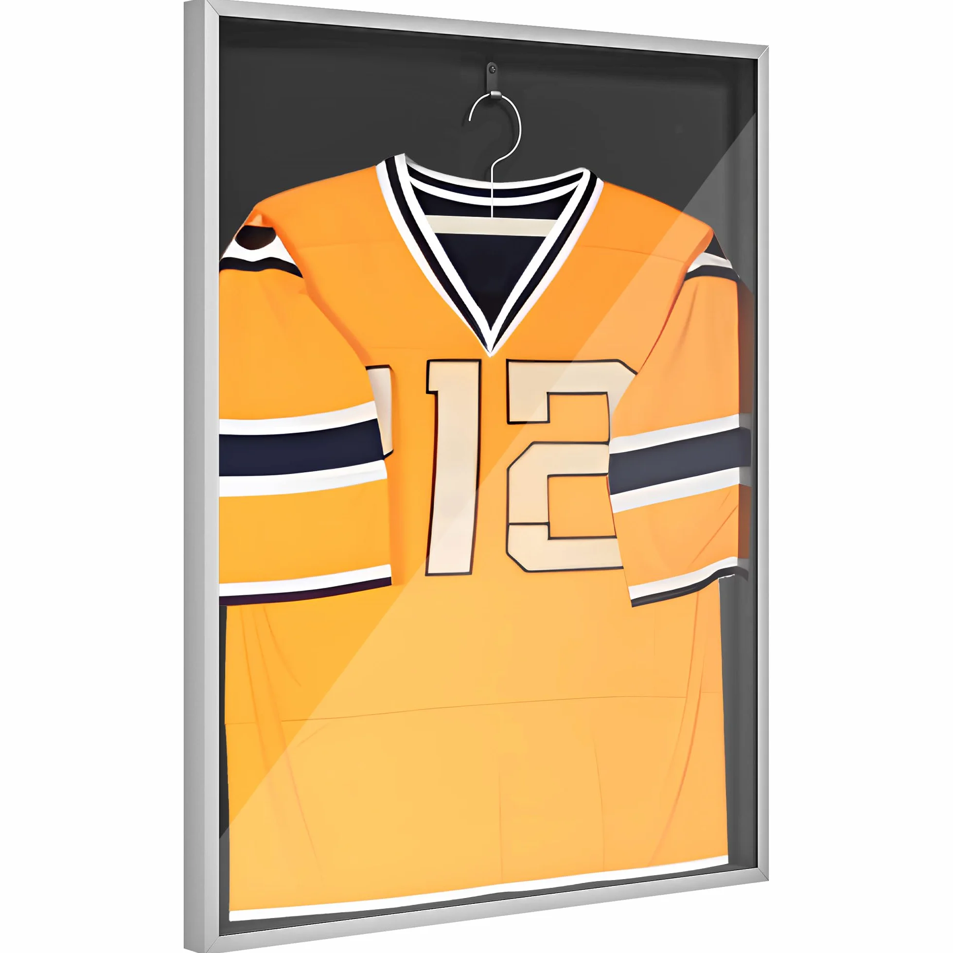 HOMCOM Frame Box T-Frame Telaio in alluminio per maglia porta acrilico fodera interna in feltro 70 x 90 cm Argento