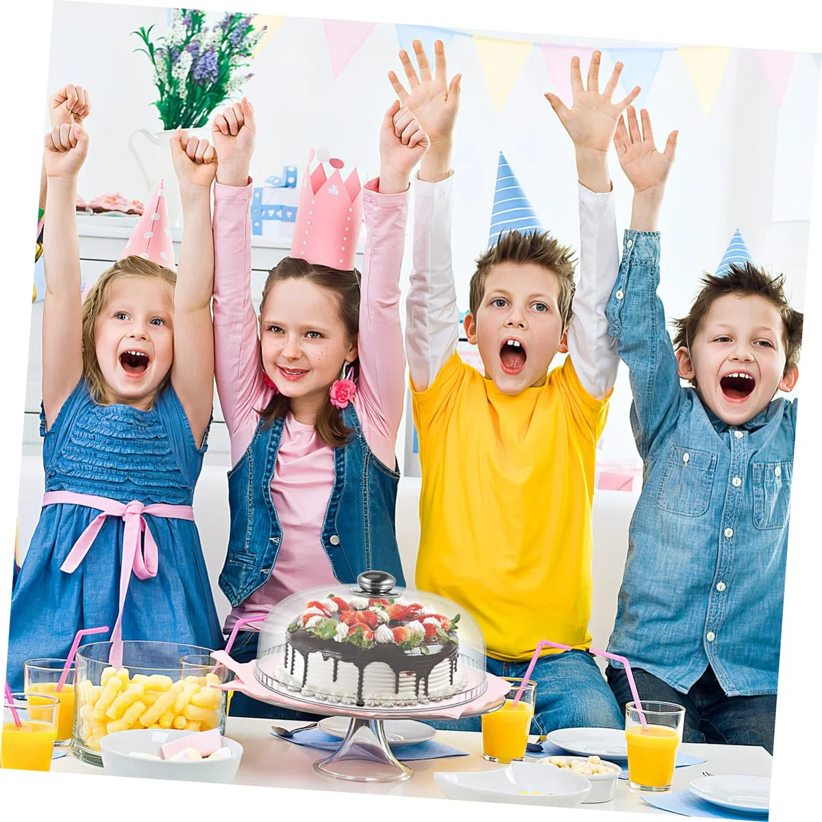 Cabilock Copertura Trasparente da 25x10 Cm per Torta in Plastica Copertura Alimentare Cupola Protettiva Pratico Copri Torta per Alimenti per Snack e Dessert per Casa e Ristorazione