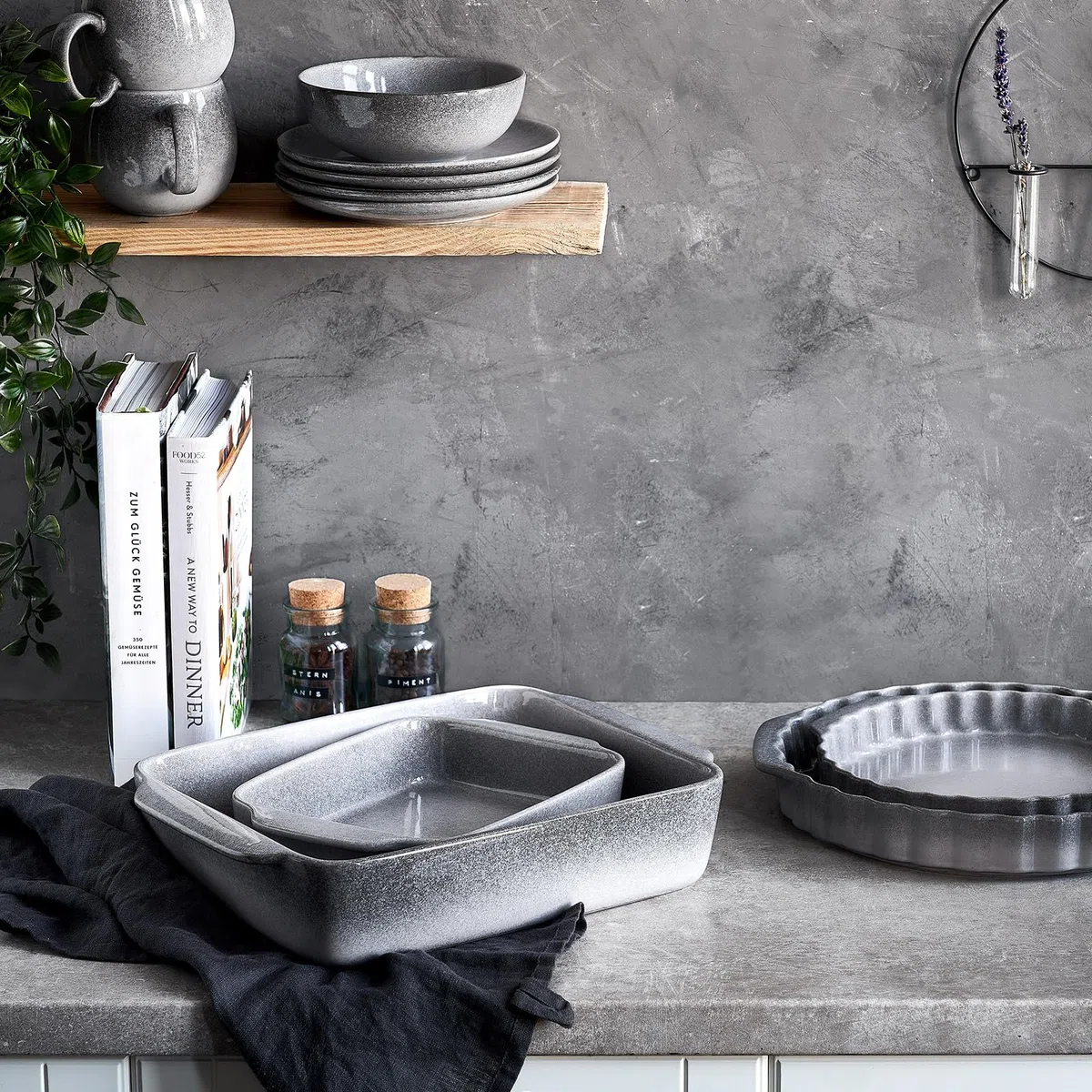 SPRINGLANE Casseruola e crostata in ceramica Misty Cliff (Casseruola, 36 x 26 cm)