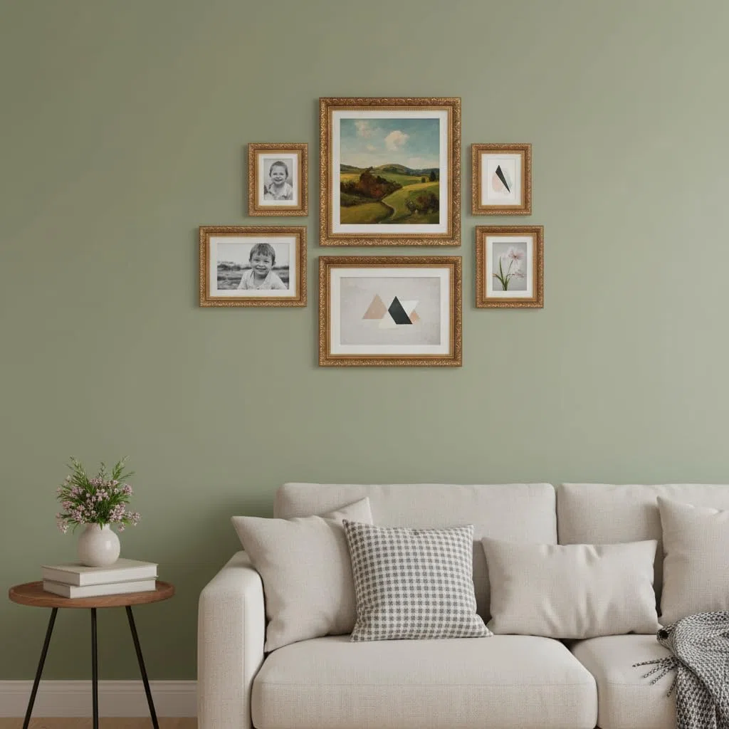 Victor cornice portafoto “Rubens” marrone oro 30x40 cm – profilo: 30 x 20 mm – stile barocco antico – vetro vero – decorazione per la casa