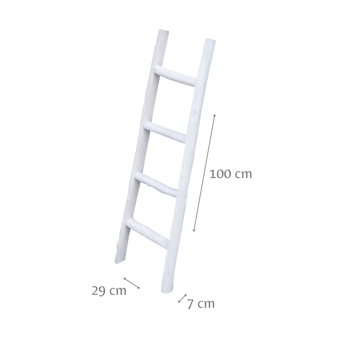 Biscottini Scaletta porta asciugamani bagno 100x7x28 - Scala Decorativa in Legno - Scala portasciugamani - Scaletta legno appendi asciugamani - Portasciugamani da parete Metallo, Bambu