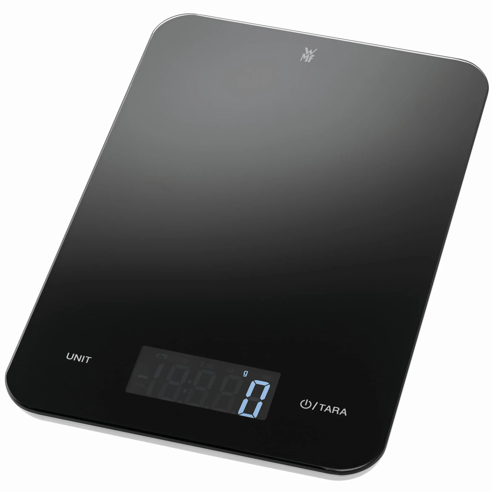 WMF 608736040 Bilancia Digitale da Cucina, Nero, elektronisch, vetro