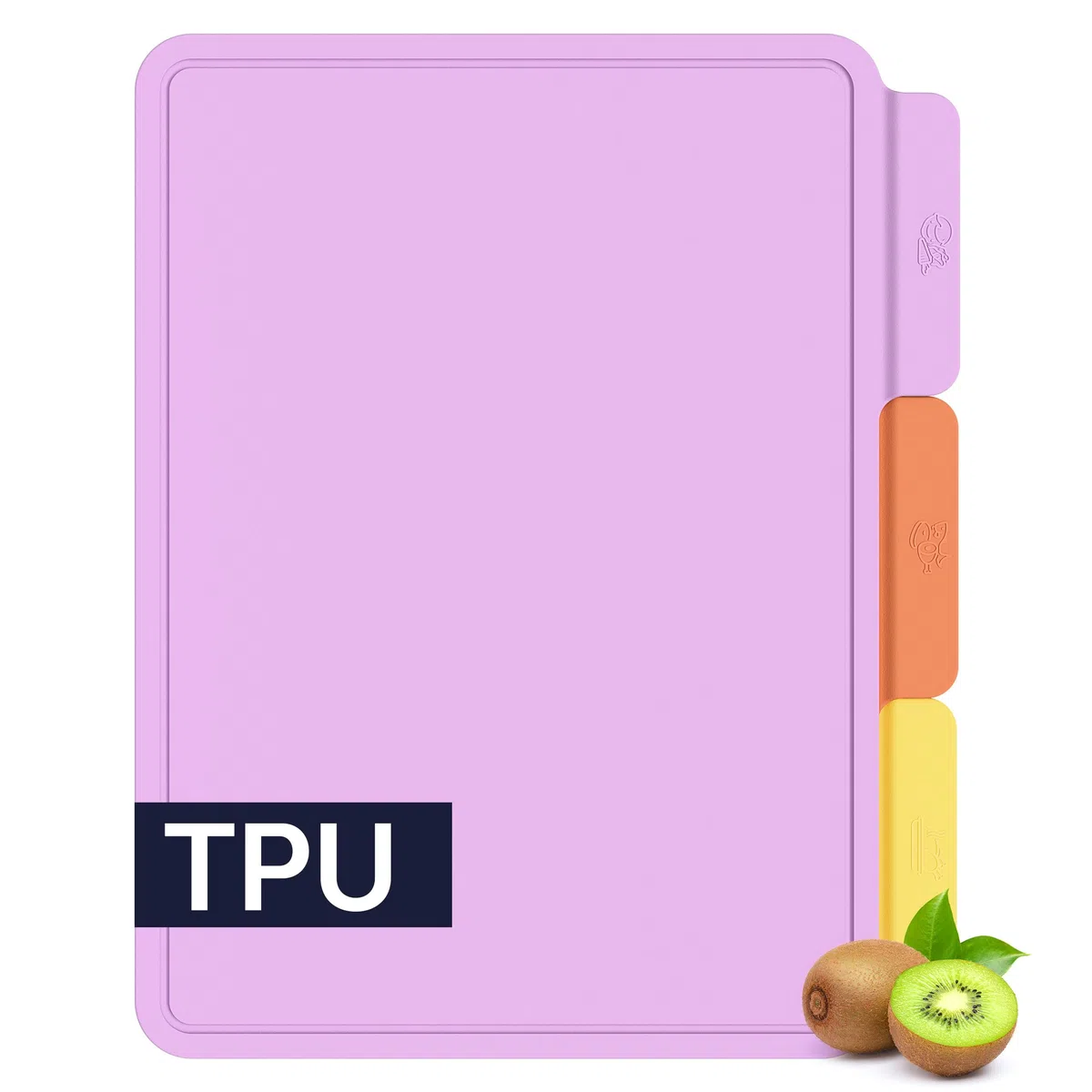 Ciarra Set di 3 Taglieri Cucina in Plastica Flessibili in TPU con Scanalatura, Antibatterici, Senza BPA, Superficie Antiscivolo, Lavabili in Lavastoviglie