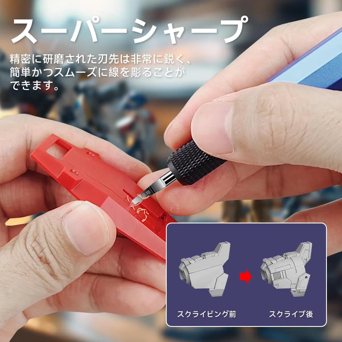 stedi Lame per tracciatore modello, lame in acciaio al tungsteno, per modellazione hobby, modello in scala RG, kit modello Gundam, per linea di scrittura, incisione, linea di pannello, resina, lame di