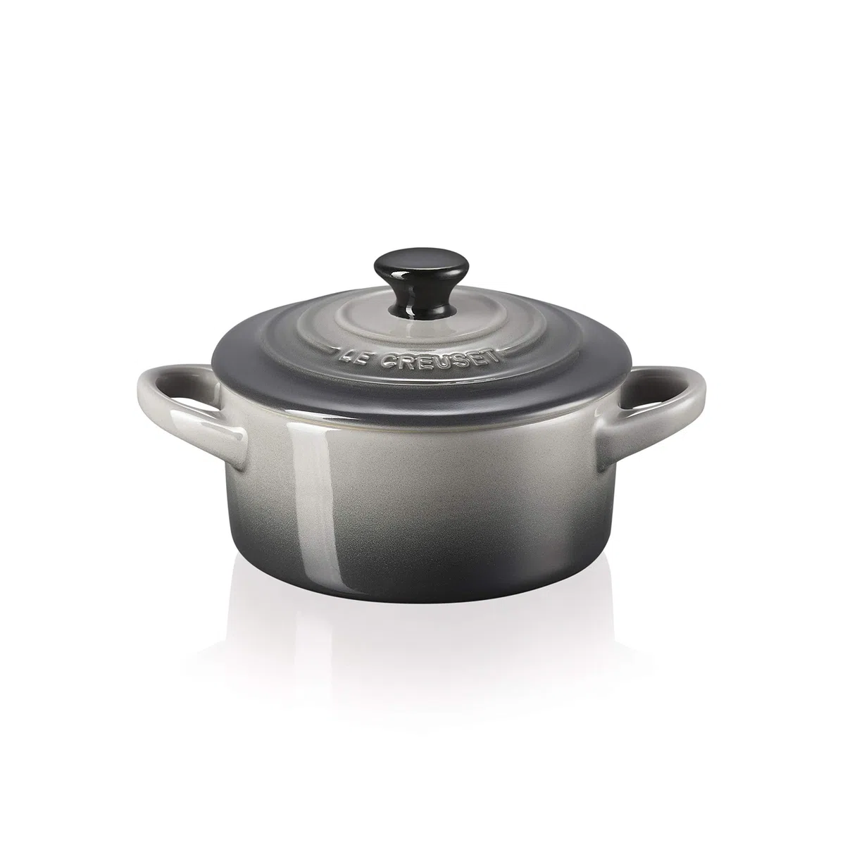 Le Creuset Mini cocotte rotonda in gres vetrificato, 250 ml, diameter 10 cm, Flint, 71901104440100