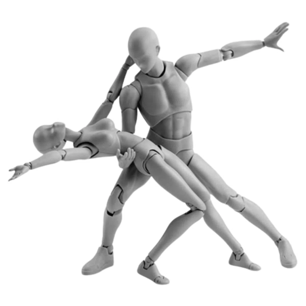 Mini Action Figure Gesti mobili Modello leggero in PVC Supporti per bambole Body-Chan Set con supporto piedistallo per schizzi, pittura, disegno maschile, decorazioni natalizie
