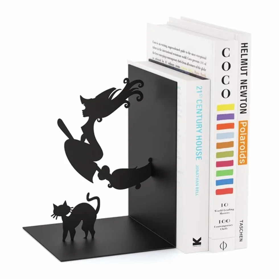 Balvi fermalibri Magic Colore nero A forma di strega Metallo 17 cm