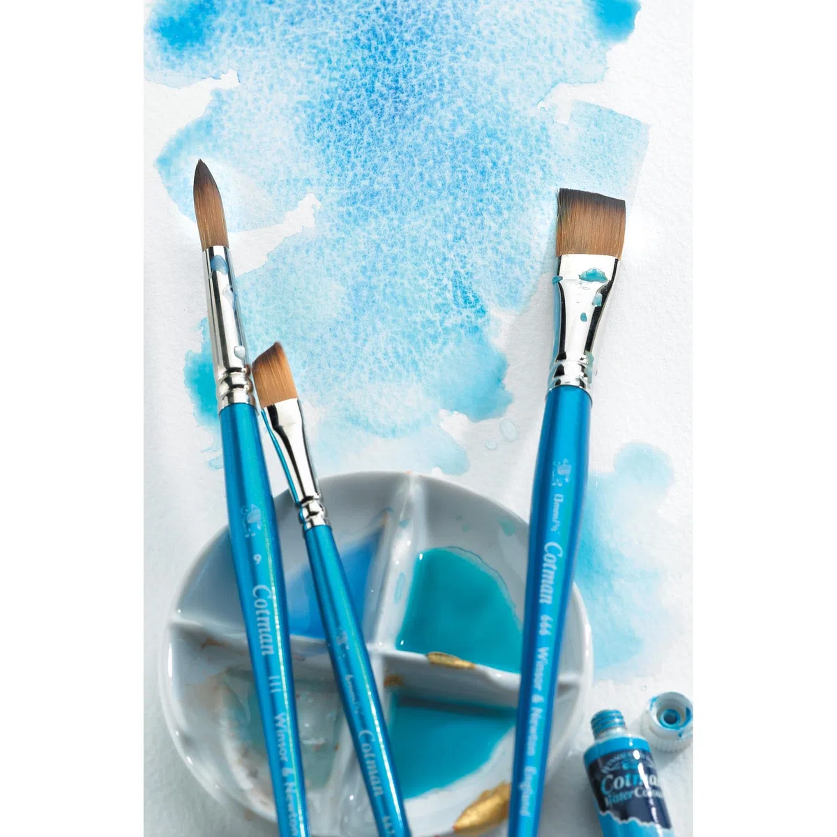 Winsor & Newton, Pennello Sintetico a Manico Corto, Serie 666, 25 mm
