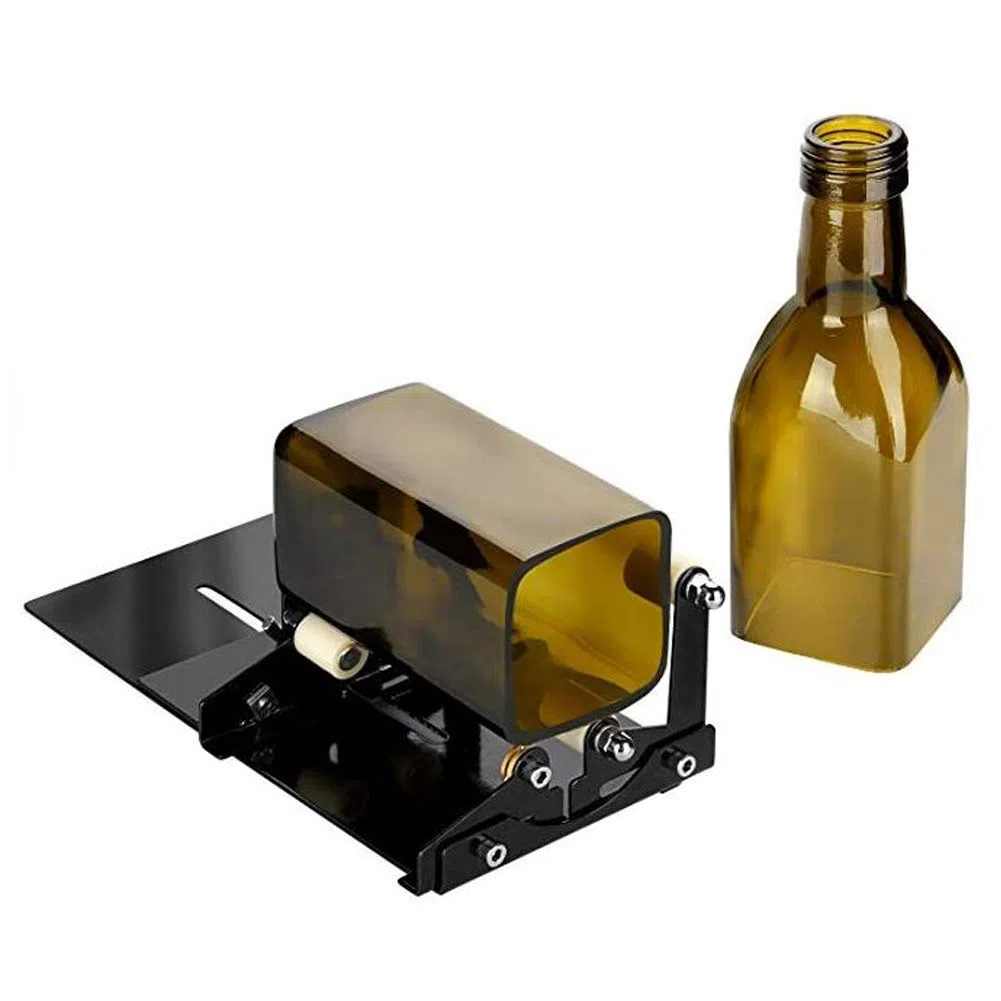 Kit Tagliabottiglie di Vetro Strumento Fai-te Kit di Utensili Taglio per Macchine Taglio per Bottiglie Rotonde per Vino Birra Liquore Whisky Alcol Champagne Soda Bottiglie Rotonde