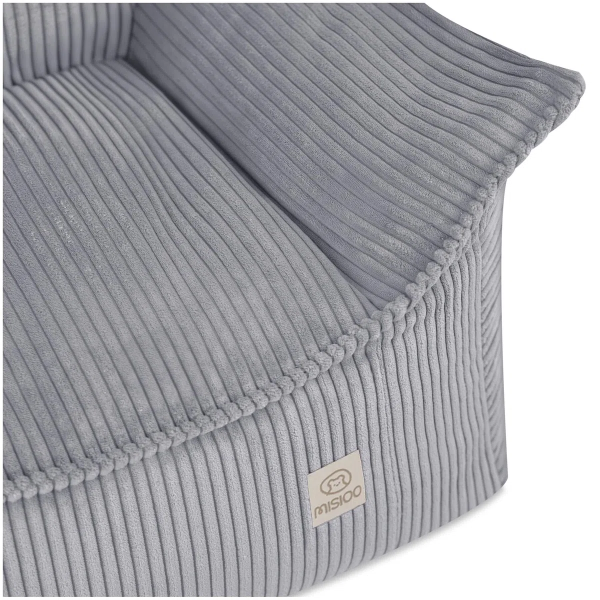 MISIOO Poltrona per bambini Roya Cord – Poltrona per cameretta dei bambini, morbida poltrona da pavimento per bambini, in velluto a coste di alta qualità, Oeko-TEX, 80 x 73 x 58 cm