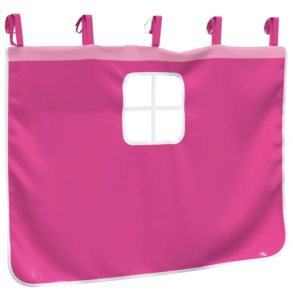 vidaXL Tende per letto a soppalco bambini, Rosa, con tunnel e torre, Tenda oscurante, Baldacchino, Tenda privacy sotto letto, Tenda da gioco, Arredo cameretta