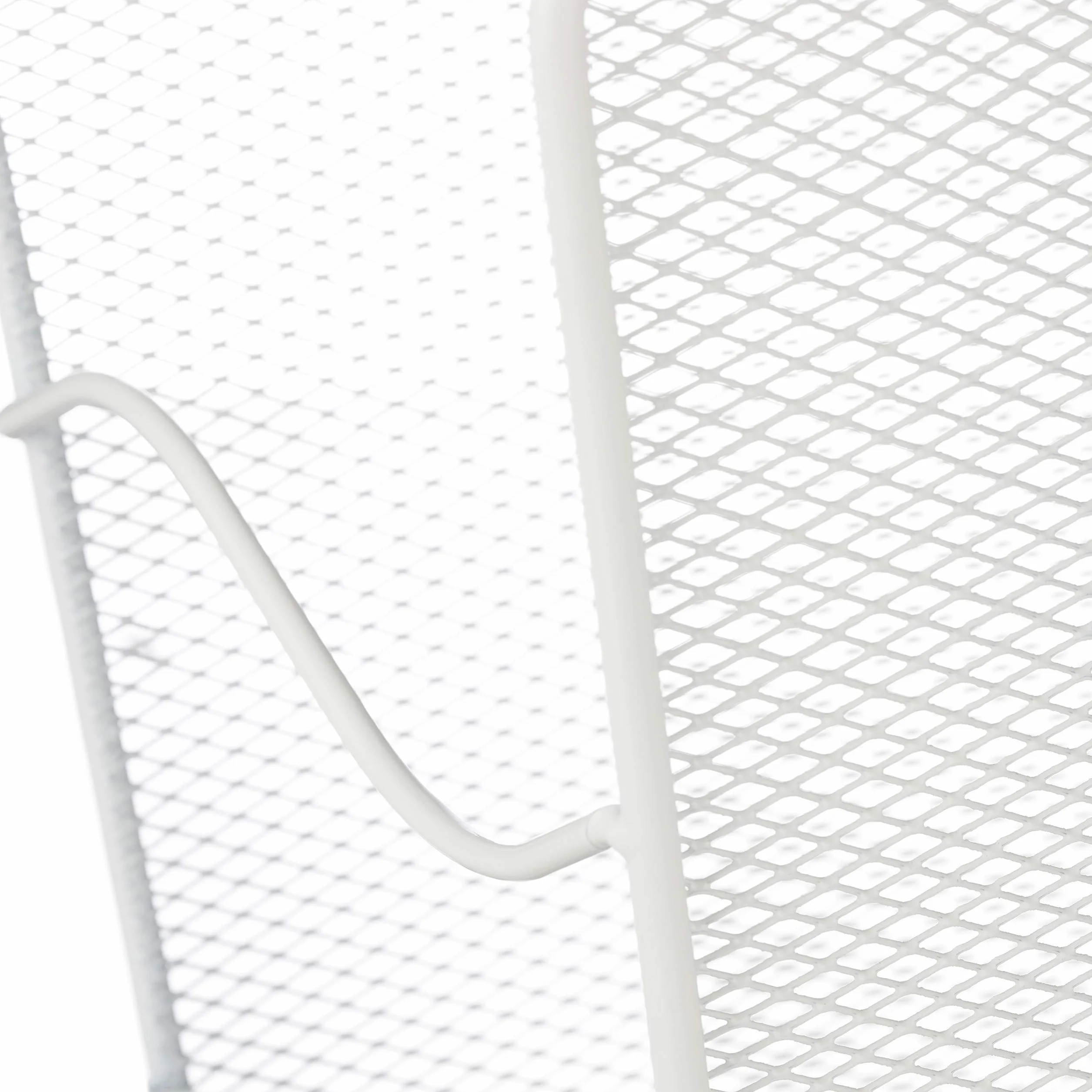 Relaxdays Portariviste, in Metallo, Organizer Porta Giornali, Autoportante, Salotto & Bagno, 27 x 39 x 17 cm, Bianco