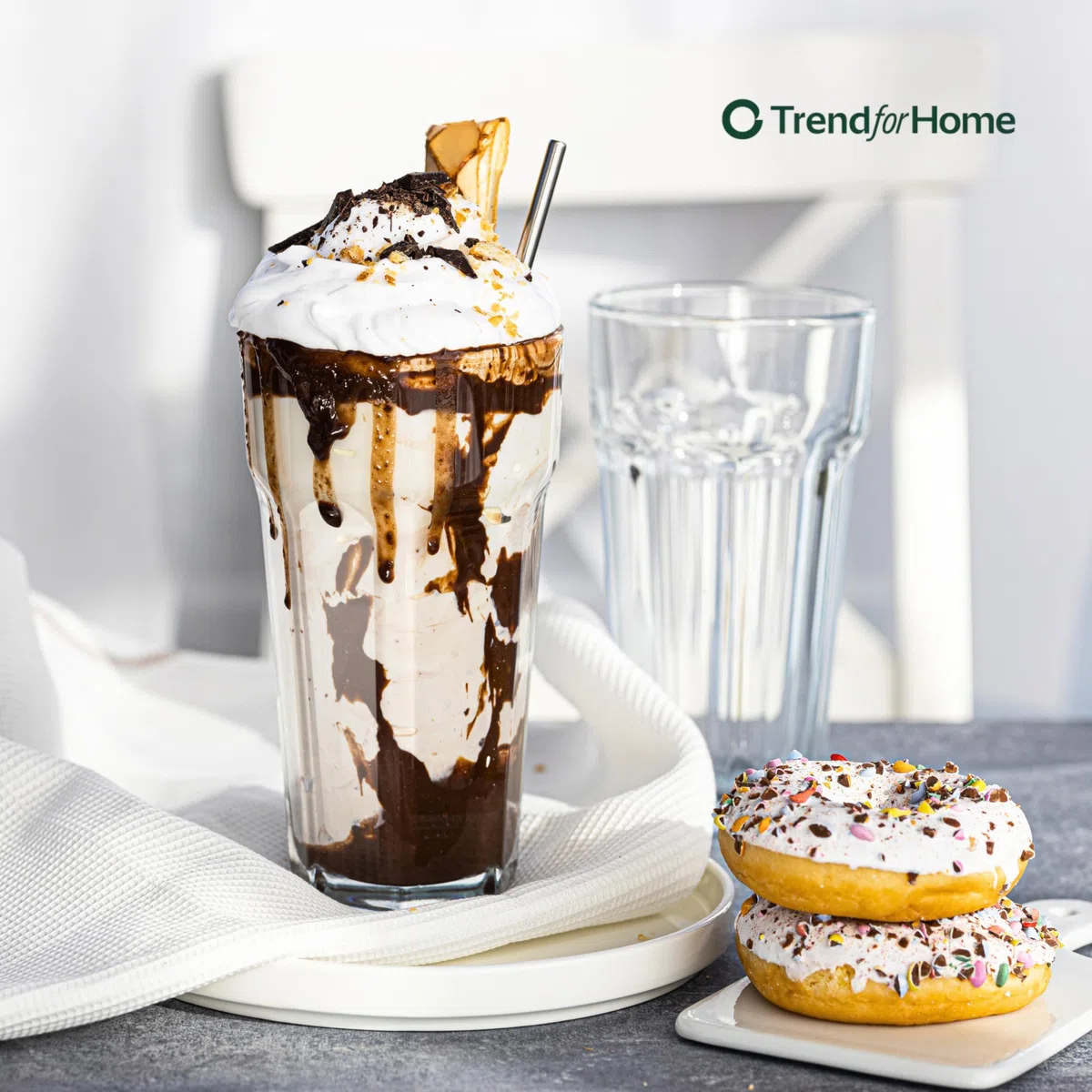 TREND FOR HOME Bicchieri da Cocktail XXL Caipirinha Highball 630 ml Set da 6 Design Retrò Tumbler Acqua Succo Caffè Freddo Longdrink Vetro Soda-Lime Senza Piombo Lavastoviglie Collezione Alva