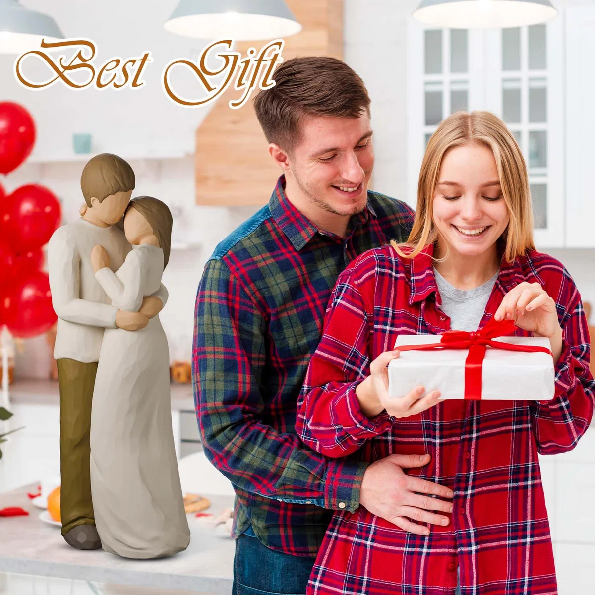 Statuetta di coppia, statuetta d'amore, regalo per matrimonio, coppia romantica, ottimo regalo per anniversario, San Valentino, compleanno