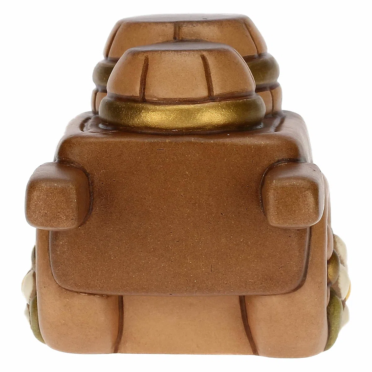 THUN - Carretto di Barili in Ceramica Decorata a Mano, Linea Presepe Classico, Decorazioni Natale Casa, 6.3x5.1x5.9 cm h