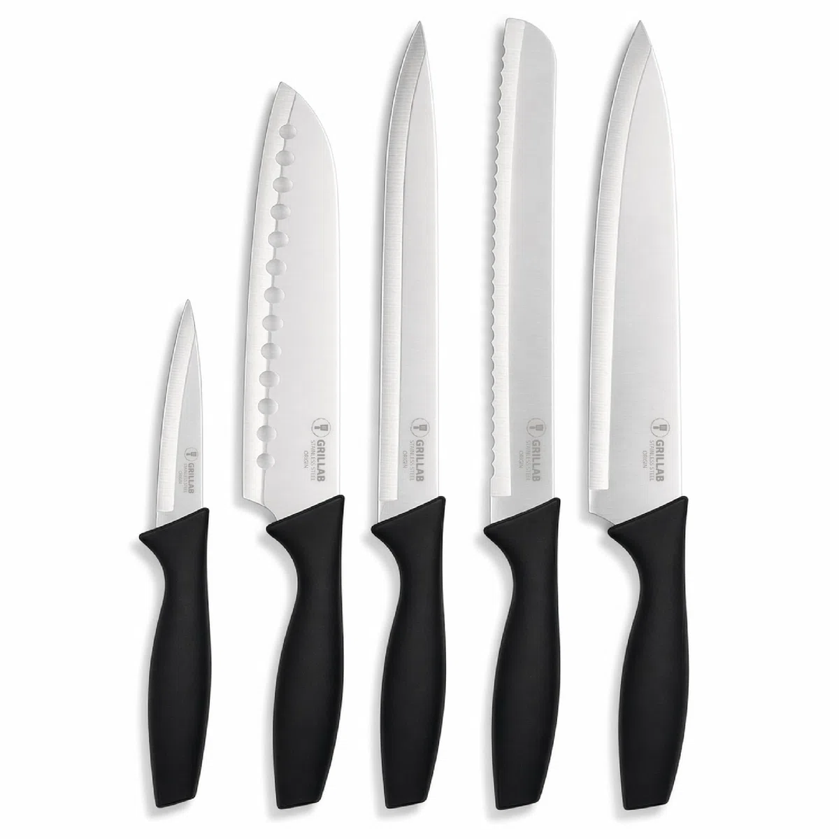 Coltelli da Cucina Professionale, 10 Pezzi in Acciaio Inox, Guaina Protettiva, Coltello Chef, Santoku, Pane, Affettare, Spelucchino per Carne e Verdure