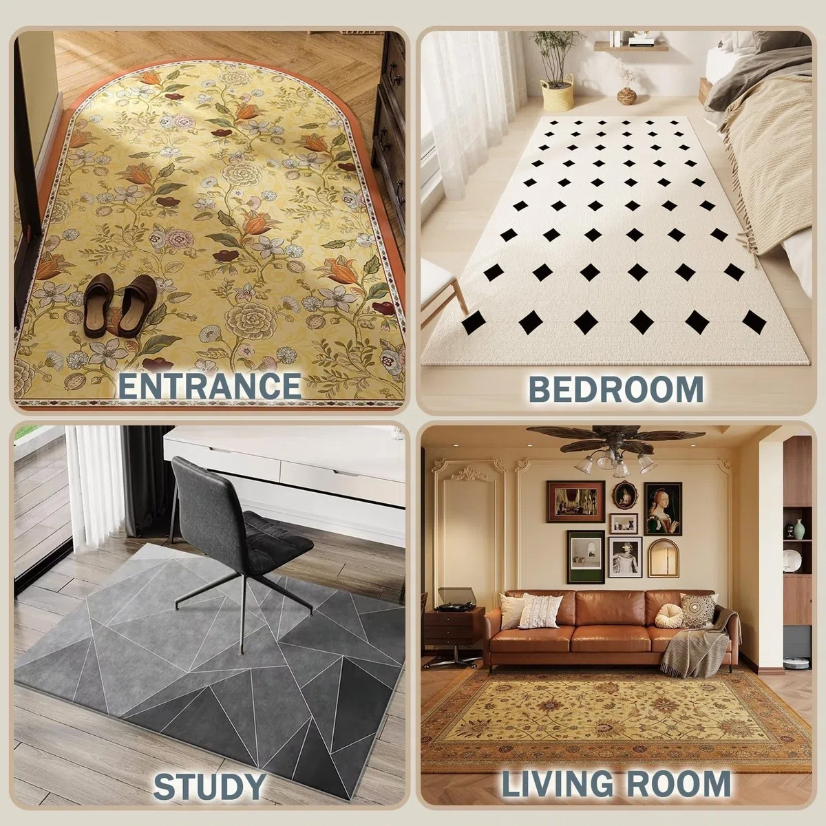 Odot Tappeto Sedia Ufficio Gaming Studio Classico Tappeto Salvapavimento Antiscivolo Protettore del Pavimento Tappetino per Sedia da Ufficio con Ruote per Parquet Piastrelle (Texture Lino,120x160cm)