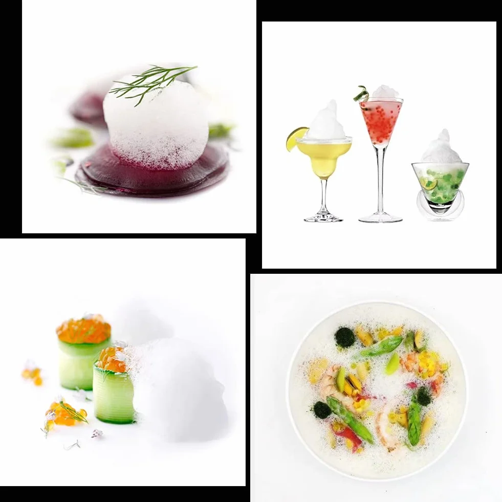 DUEBEL Kit di schiuma per cucina molecolare, ricaricabile a batteria, portatile ed efficiente, kit per la produzione di schiuma per alimenti, strumento creativo per cucine progressive
