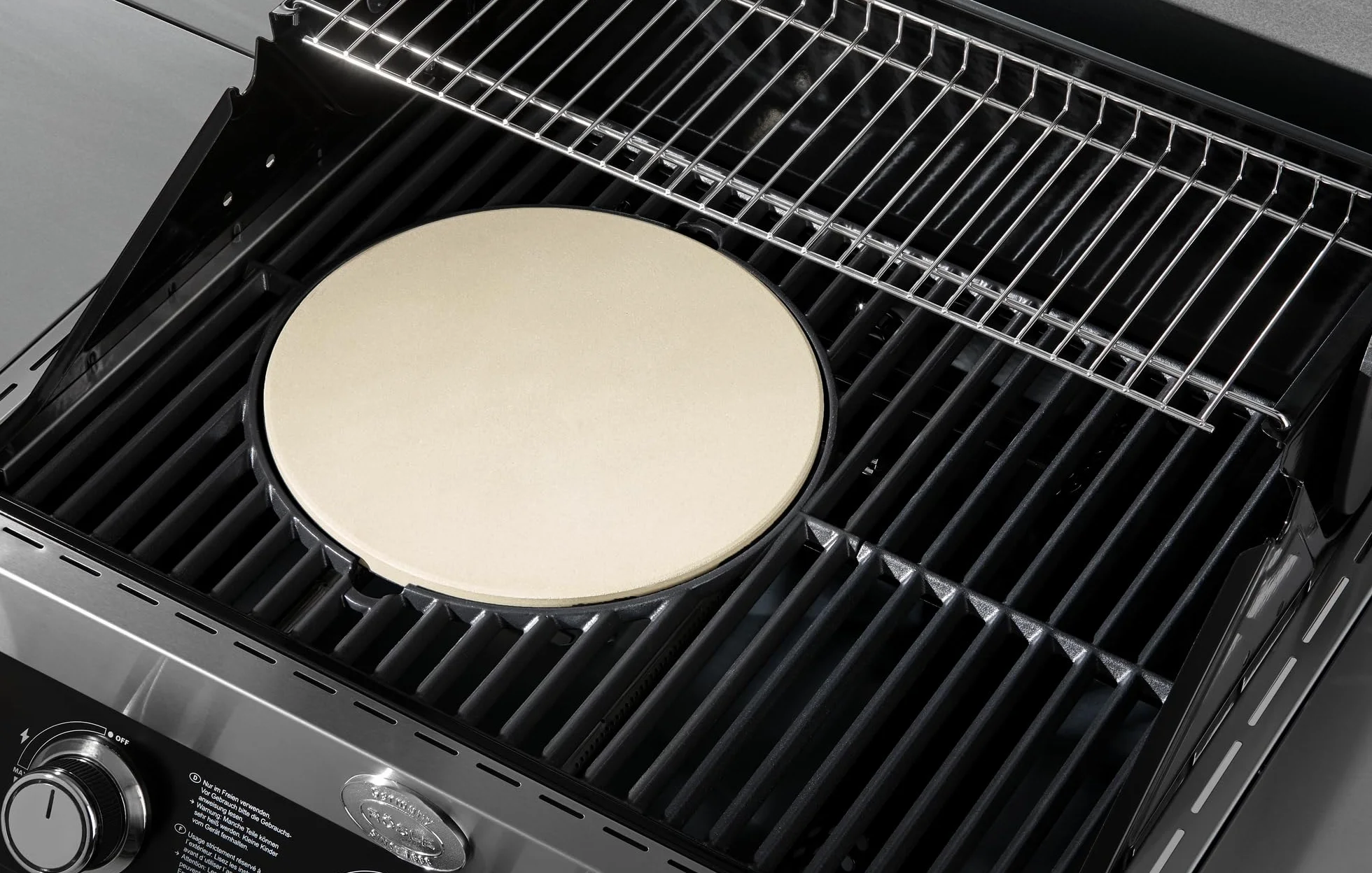 RÖSLE VARIO pietra per pizza in cordierite per preparare pizza, tarte flambée, pane ecc. sulla griglia o in forno, 30 cm