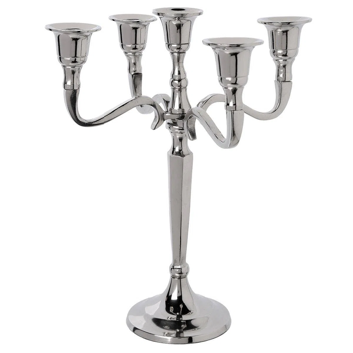 ATMOSPHERA CREATEUR D'INTERIEUR - Candeliere Marso in metallo argentato 5 teste