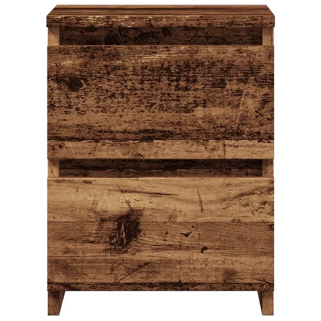 vidaXL Comodini 2 pz Legno Antico 30x30x40 cm in Legno Multistrato
