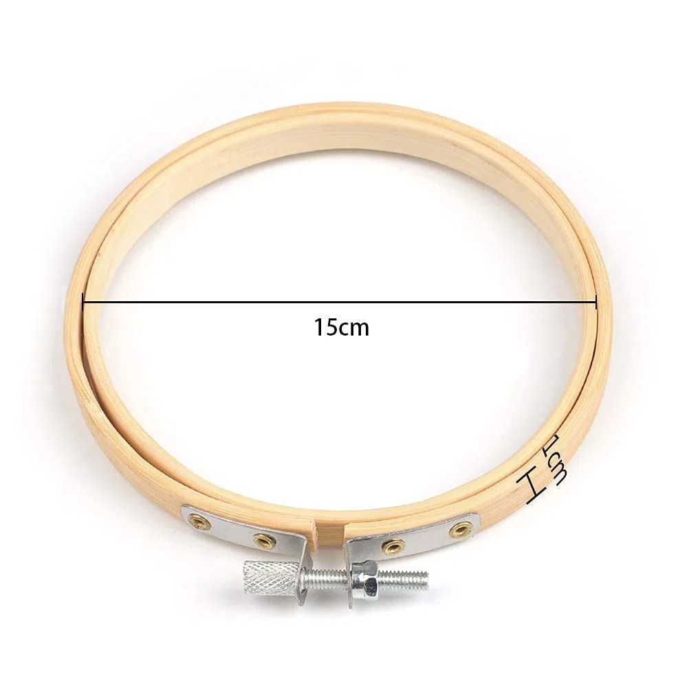 10 Pezzi Telaio da Ricamo 15 cm , Telaio da Ricamo in Legno per Punto Croce, Artigianato, Uncinetto, Cucito, Telaio da Ricamo in Legno, Cerchio Rotondo di Bambù, 6 pollici